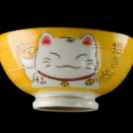 Kawaii Manekineko -riisikulho, vihreä, keramiikkaa